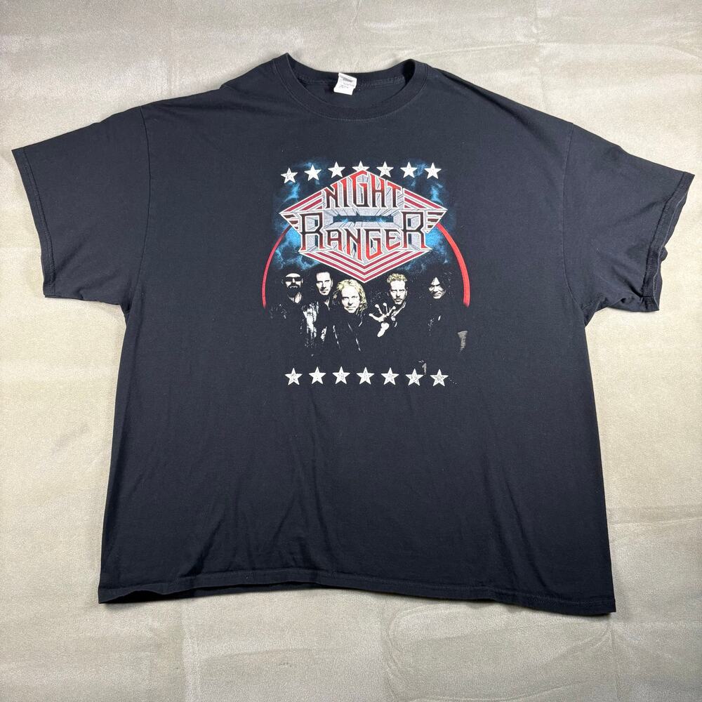 Night Ranger Band T Shirt‎ Rock Concert Graphic Black Gildan 3XL Mens
